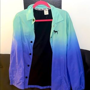 pink vs ombré raincoat/windbreaker
